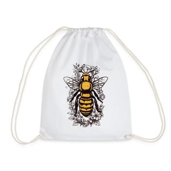 Esthétique Abeilles Fleurs Apiculteur Amateur de miel - Sac de sport léger - blanc - Devant