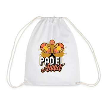 Accro au padel, Tennis de padel - Sac de sport léger - blanc - Devant