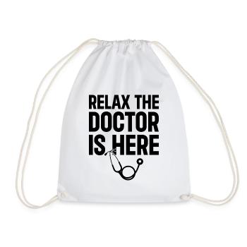 Détendez-vous Le Docteur Est Là - Drôle De Docteur La Vie - Sac de sport léger - blanc - Devant