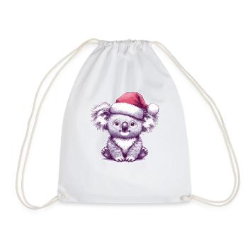 Koala Noël Hiver Animaux Koalas - Sac de sport léger - blanc - Devant