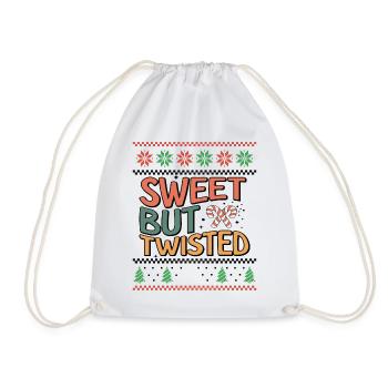 Doux mais tordu - Noël Rétro Laid Noël - Sac de sport léger - blanc - Devant