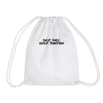 Fitness - Transpirer, sourire, répéter, - Sac de sport léger - blanc - Devant