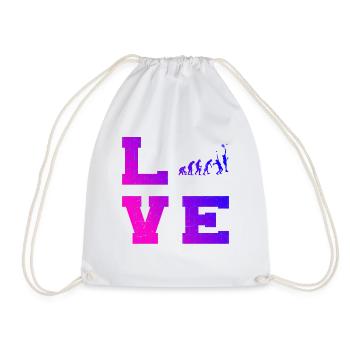 Paddle Court Paddle Racket Women Men Paddle Ten - Drawstring Bag - white - Front
