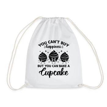 Le bonheur ne s’achète pas, mais vous pouvez faire cuire un cupcake - Sac de sport léger - blanc - Devant