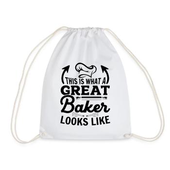 This Is What A Great Baker Looks Like - Baking Bak - Drawstring Bag - white - Front