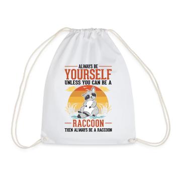 Soyez toujours vous-même Raton laveur Waschbär - Sac de sport léger - blanc - Devant