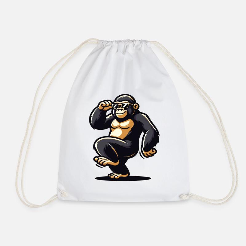 Gorilla mit Sonnenbrille - Turnbeutel - Weiß