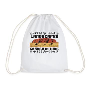 Landscapes Carved in Time - Drawstring Bag - white - Front
