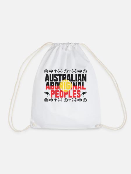 Australian Aboriginal - Turnbeutel - Weiß
