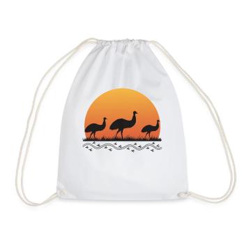 Aboriginal - Drawstring Bag - white - Front