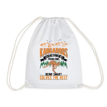Kangaroo Australia Kangaroo - Drawstring Bag - white - Front