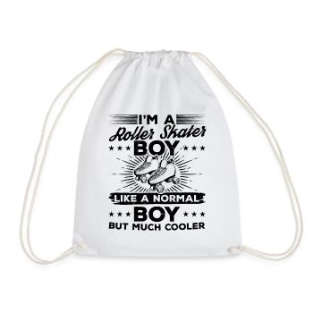 I'm A Roller Skater Boy Like A Normal Boy But Much - Drawstring Bag - white - Front