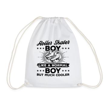 Roller Skater Boy Like A Normal Boy But Much Coole - Drawstring Bag - white - Front
