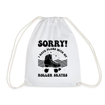 Patineur à roulettes - J’ai des projets avec mes patins à roulettes - Sac de sport léger - blanc - Devant