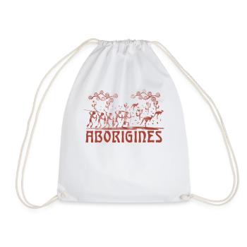 Aboriginal - Drawstring Bag - white - Front