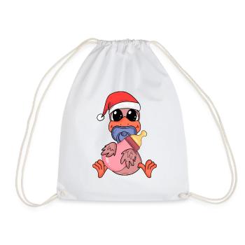 Poulet Fille Fille Bébé Noël - Sac de sport léger - blanc - Devant