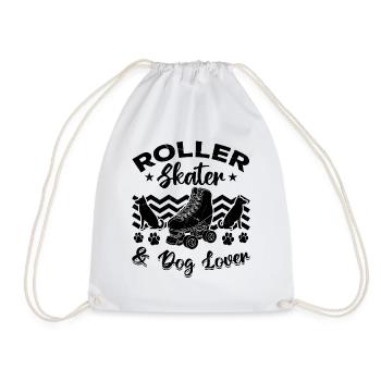 Patineur à roulettes et amoureux des chiens - Patinage à roulettes Dog Own - Sac de sport léger - blanc - Devant