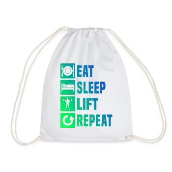 Cardio Musculation Hommes Femmes Fitness - Sac de sport léger - blanc - Devant