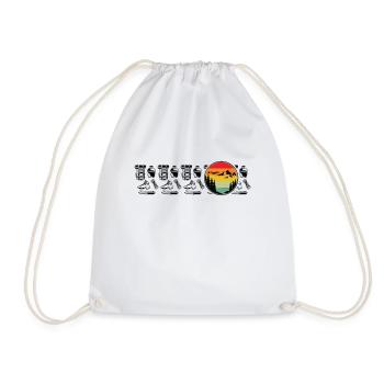 Hiking Hike Hiker Outdoor Nature Camping Mountains - Drawstring Bag - white - Front