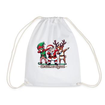 Christmas Squad Santa Claus Weihnachten Xmas - Drawstring Bag - white - Front