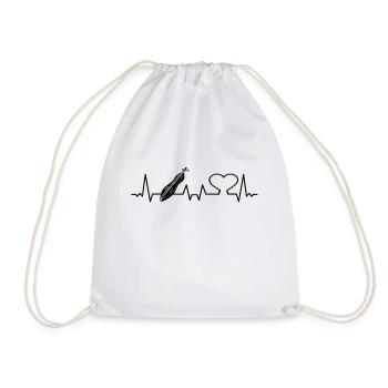 Dulcimer Musician Plucked Instrument Hammered Dulcimer - Drawstring Bag - white - Front