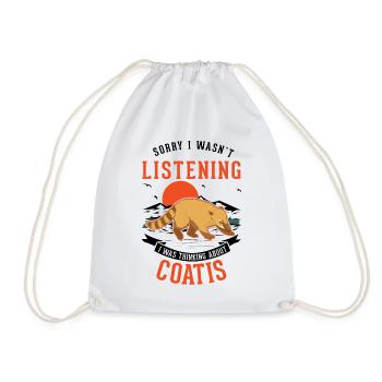 Coati Gift Proboscis Bear Coati - Drawstring Bag - white - Front