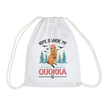 Zuhause ist wo mein Quokka ist - Turnbeutel - Weiß - Vorne