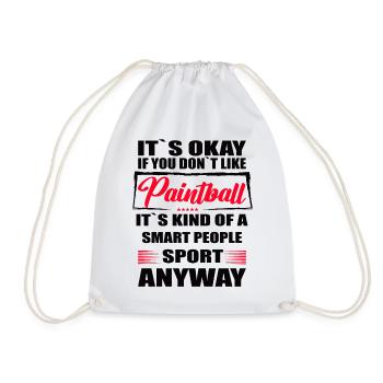 Ce n’est pas grave si vous n’aimez pas le paintball - Sac de sport léger - blanc - Devant