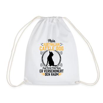 Australian Cattle Dog liegt nicht faul rum - Turnbeutel - Weiß - Vorne