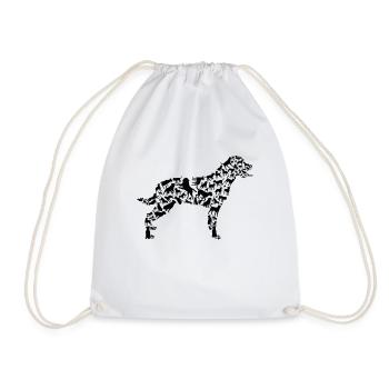 Rottweiler Dog Mom Rottweiler Dad - Drawstring Bag - white - Front