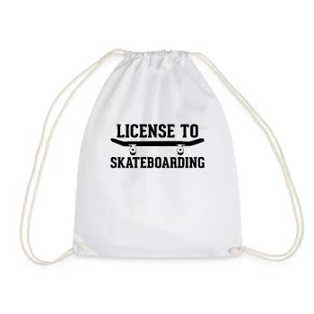 Funny Skateboarding - Licence de skateboard - Sac de sport léger - blanc - Devant