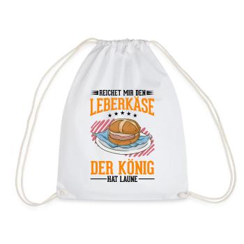 Leberkas König Leberkäse Fleischkäse - Turnbeutel - Weiß - Vorne