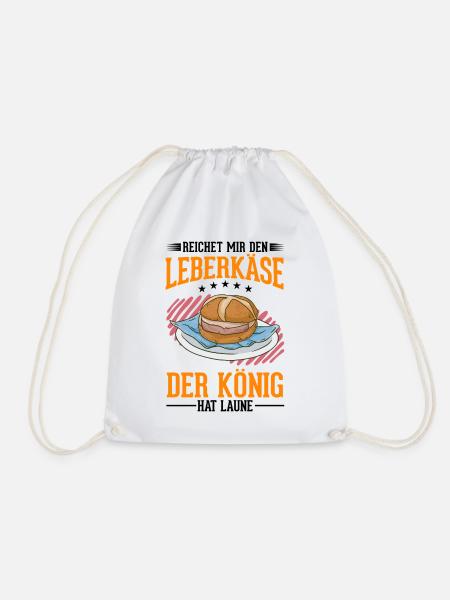 Leberkas König Leberkäse Fleischkäse - Turnbeutel - Weiß