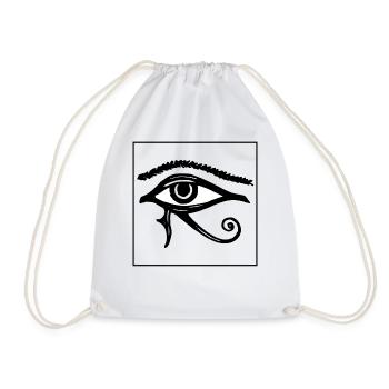 Altes Ägypten Hemd, Das Auge des Horus Ägyptisch - Turnbeutel - Weiß - Vorne