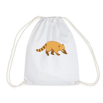 Nasenbär Coati - Drawstring Bag - white - Front