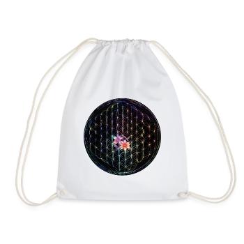 Fleur de vie arc-en-ciel Design - Sac de sport léger - blanc - Devant