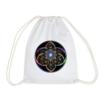 Fleur de vie kaléidoscopique - Sac de sport léger - blanc - Devant