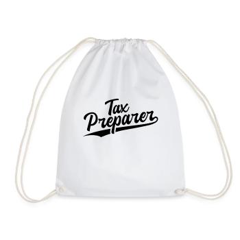 Retro Swoosh Job - Tax Preparer - Drawstring Bag - white - Front