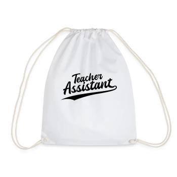 Retro Swoosh Job - Teacher Assistant - Drawstring Bag - white - Front