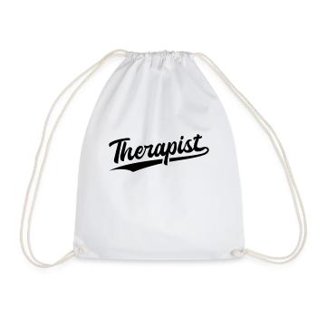 Retro Swoosh Job - Therapist - Drawstring Bag - white - Front