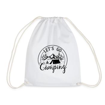 Let's go Camping - Outdoor Traveling Hiking Nature - Turnbeutel - Weiß - Vorne