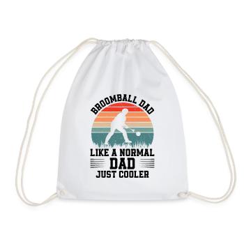 Broomball Dad Like A Normal Dad Just Cooler - Broo - Drawstring Bag - white - Front