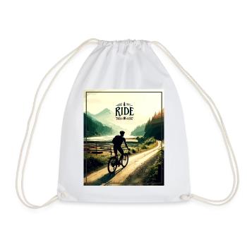 Balade - Gravel, vélo, vélo de route, VTT - Sac de sport léger - blanc - Devant