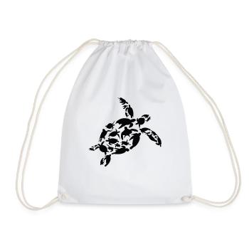 Tortue Biologiste marin Tortues Silhouette - Sac de sport léger - blanc - Devant