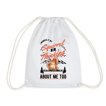 Écureuil cadeau écureuil gris - Sac de sport léger - blanc - Devant