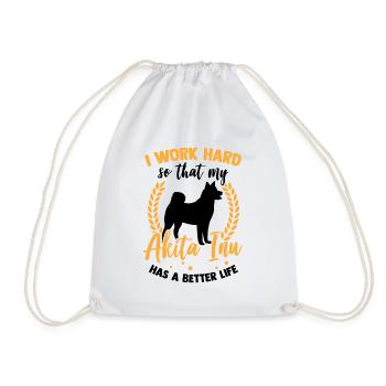 Travailler pour mon Akita Inu Akita japonais - Sac de sport léger - blanc - Devant