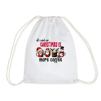 Tout ce que je veux pour Noël Café de Noël pour femmes - Sac de sport léger - blanc - Devant