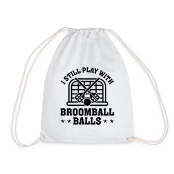 Je joue toujours avec des balles de ballon-balai - Broomball Spor - Sac de sport léger - blanc - Devant