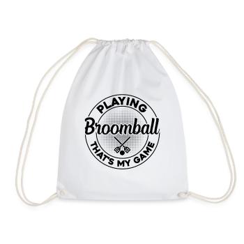 Jouer au ballon-balai, c’est mon jeu - Broomball Playe - Sac de sport léger - blanc - Devant