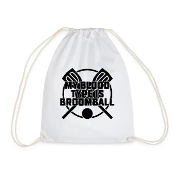 Joueur de ballon-balai - Mon groupe sanguin est ballon-balai - Sac de sport léger - blanc - Devant